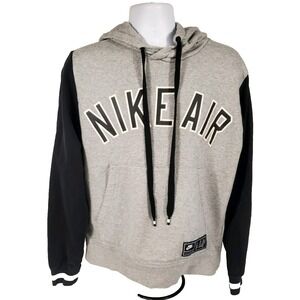 Nike Air Hoodie Pullover‎ Sweatshirt Men's Small Gray Black